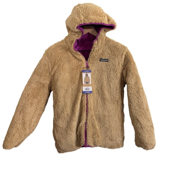 Eddie Bauer Kids Youth Reversible Jacket Size Large (14/16) New Teddy Purple Blu - Picture 3 of 12